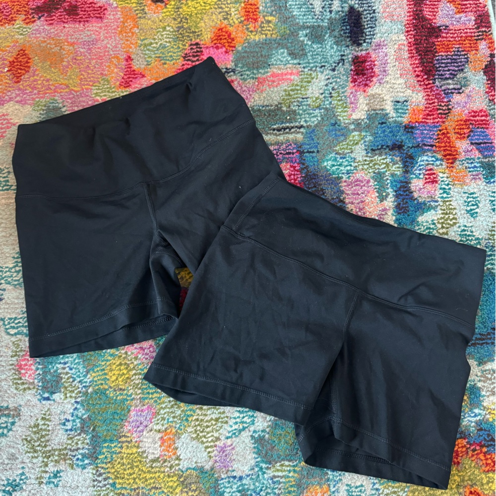 TWO-PACK Yogalicious Lux Bike Yoga Black Shorts size small, great condition!